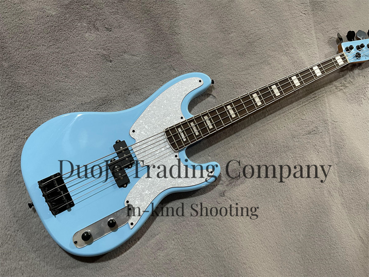Bass Guitar Fretless - Sky blue bass 4 string bass