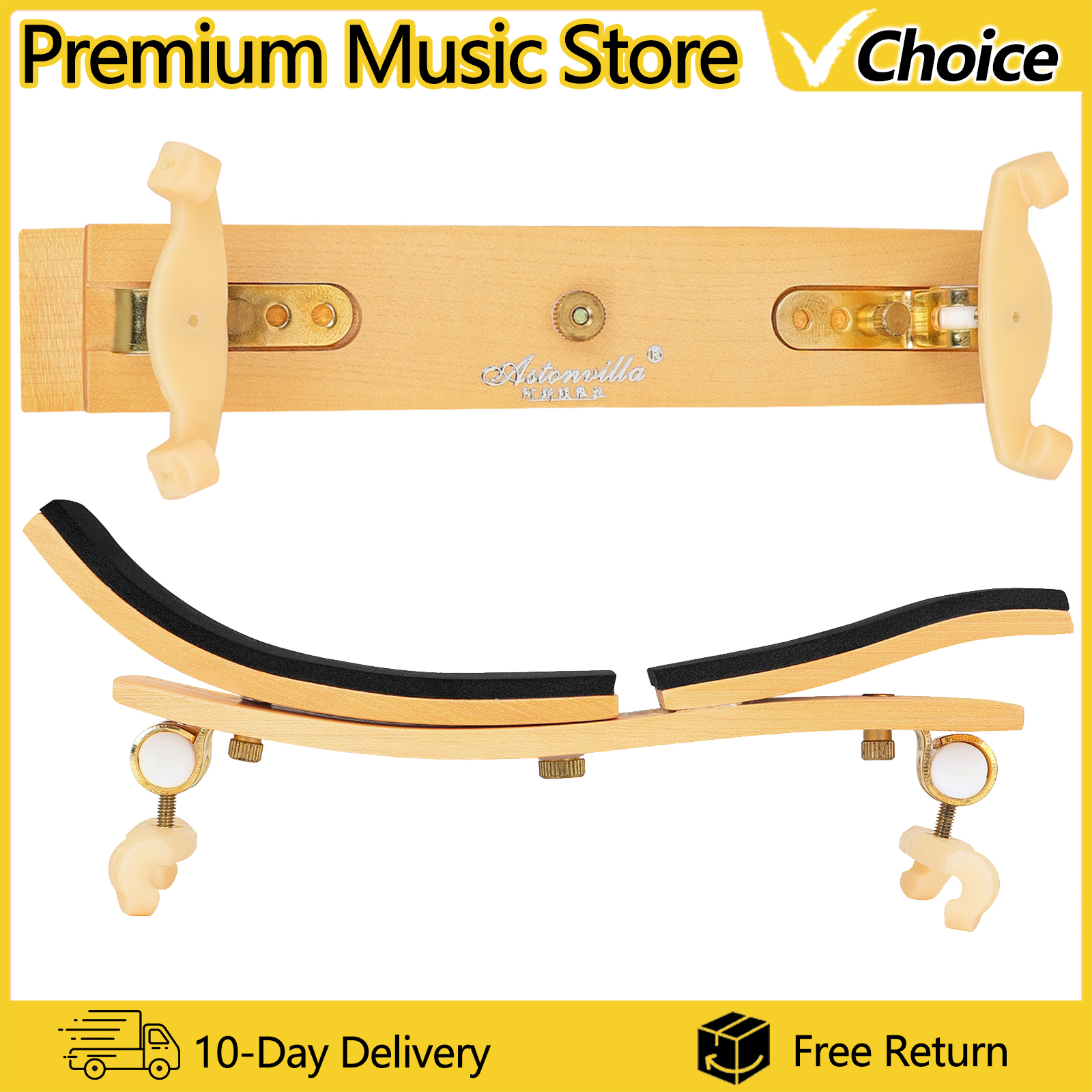 Violin Musical Instrument - Astonvilla Violin Shoulder Rest AS-02 Adjustable