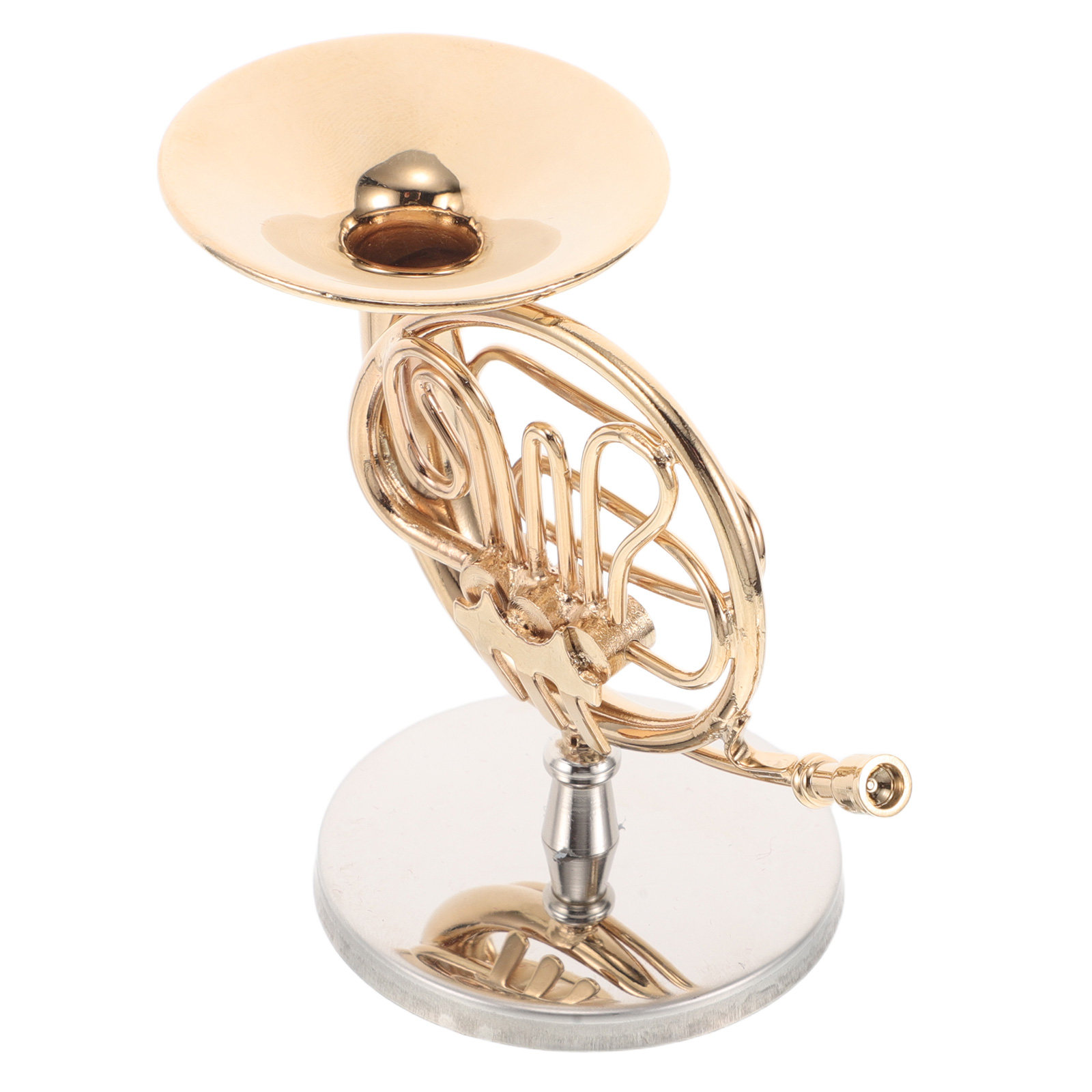 Musical Instrument French - Handcrafted Miniature French Horn with Case