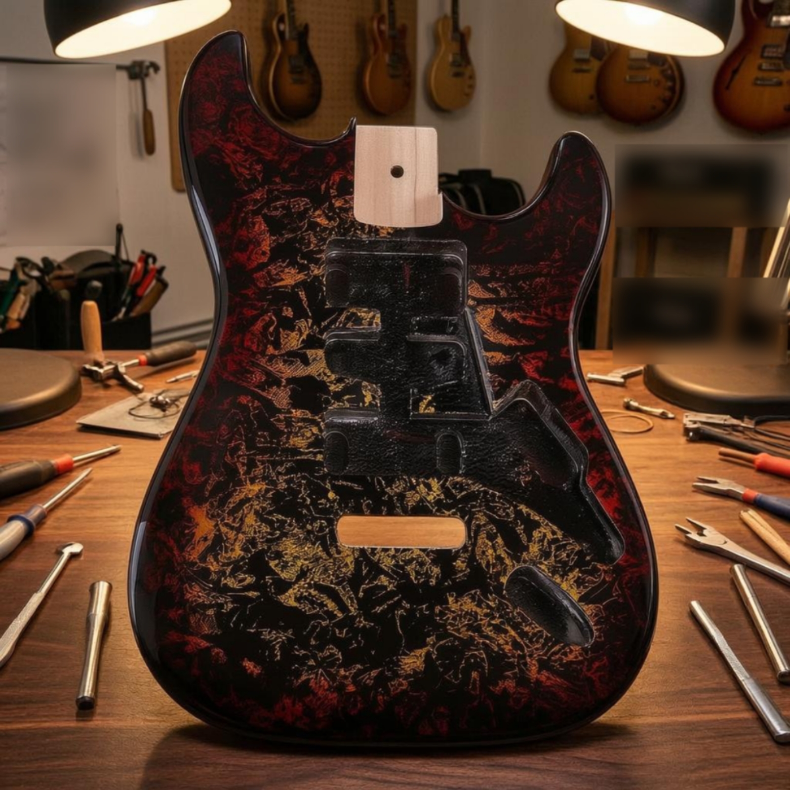 Electric Guitar Body Routed Ca - огляд і ціна Musical Instrument Diy