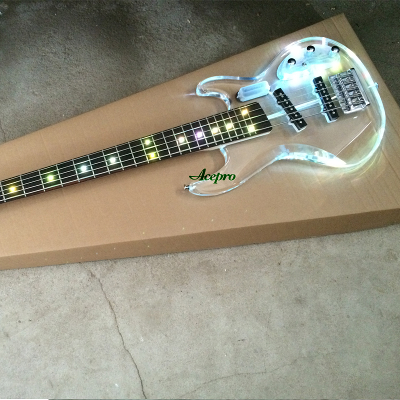 5 String Acrylic Electric Bass - огляд і ціна Bass Guitar Fretless