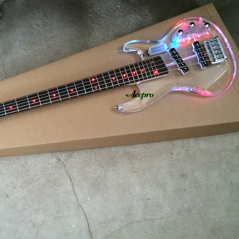 5 String Acrylic Electric Bass - огляд і ціна Bass Guitar Fretless