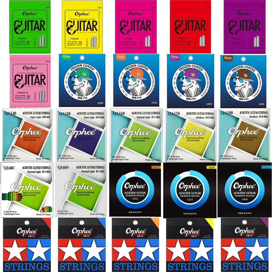 Orphee Acoustic Guitar Strings - огляд і ціна Musical Instrument Strings