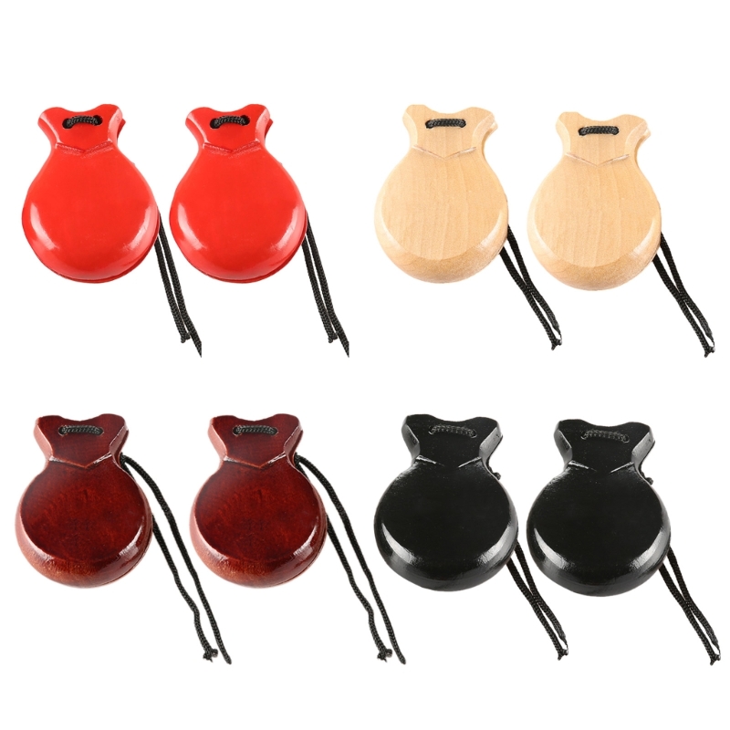 2 Pcs Wood Spanish Castanets F - огляд і ціна Castanet Flamenco