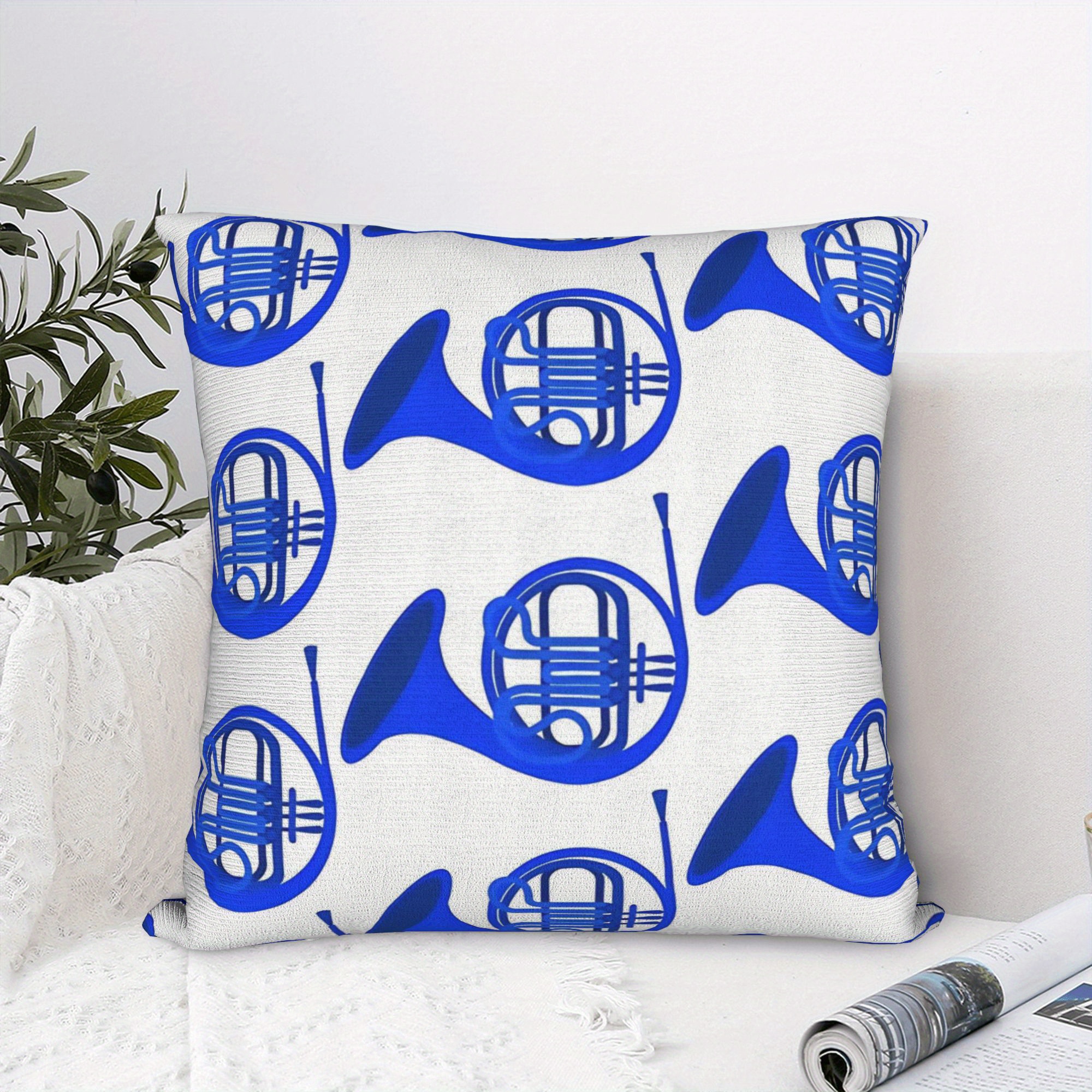 1pc Blue French Horn Pillow Co - огляд і ціна Musical Instrument French