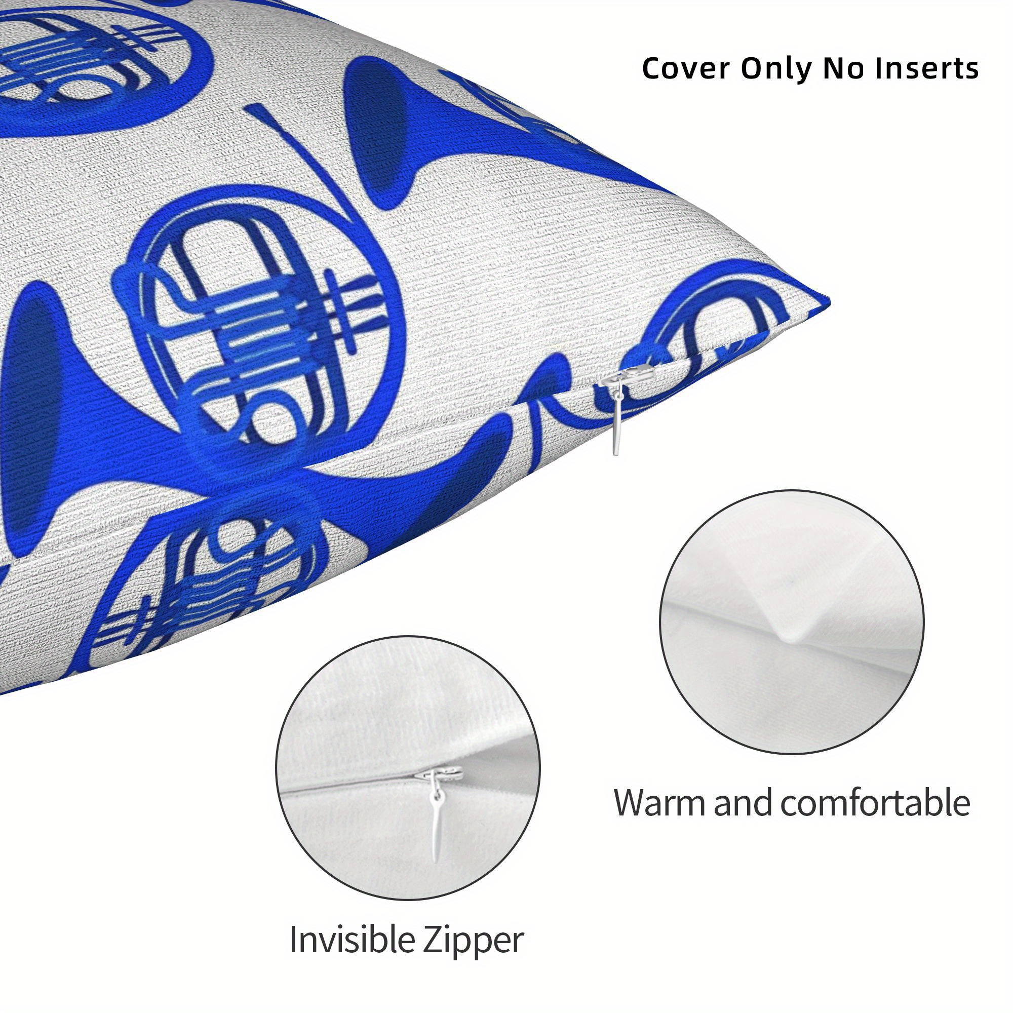 1pc Blue French Horn Pillow Co - огляд і ціна Musical Instrument French