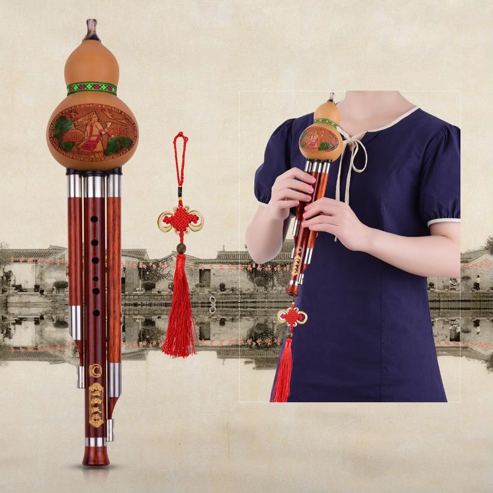 3-Tone C Key Hulusi Gourd Flut - огляд і ціна Musical Instrument With A