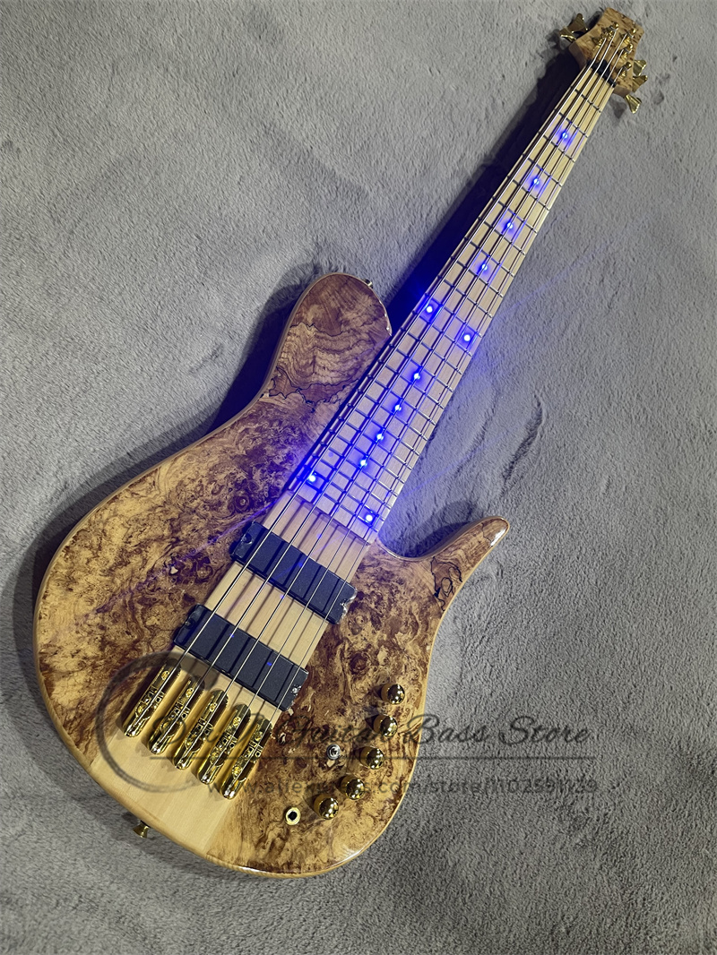 5 Strings Bass Guitar LED Inla - огляд і ціна Bass Guitar Fretless