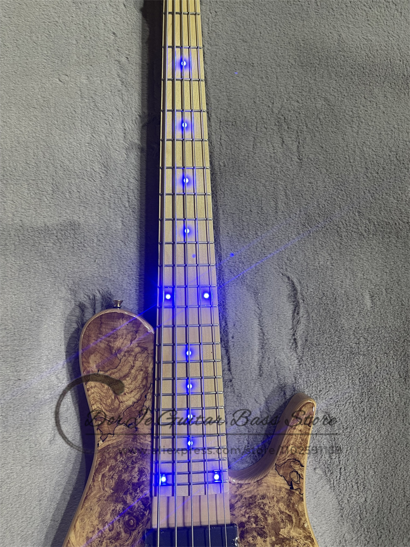 5 Strings Bass Guitar LED Inla - огляд і ціна Bass Guitar Fretless