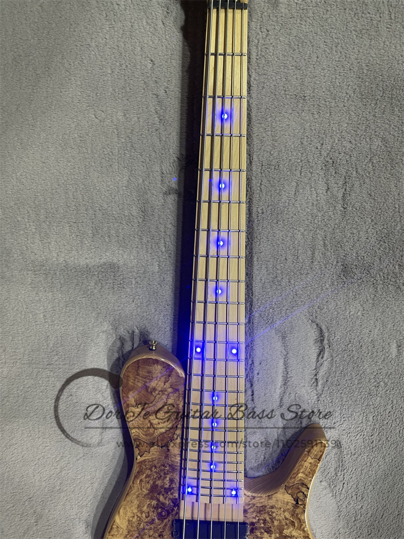 5 Strings Bass Guitar LED Inla - огляд і ціна Bass Guitar Fretless