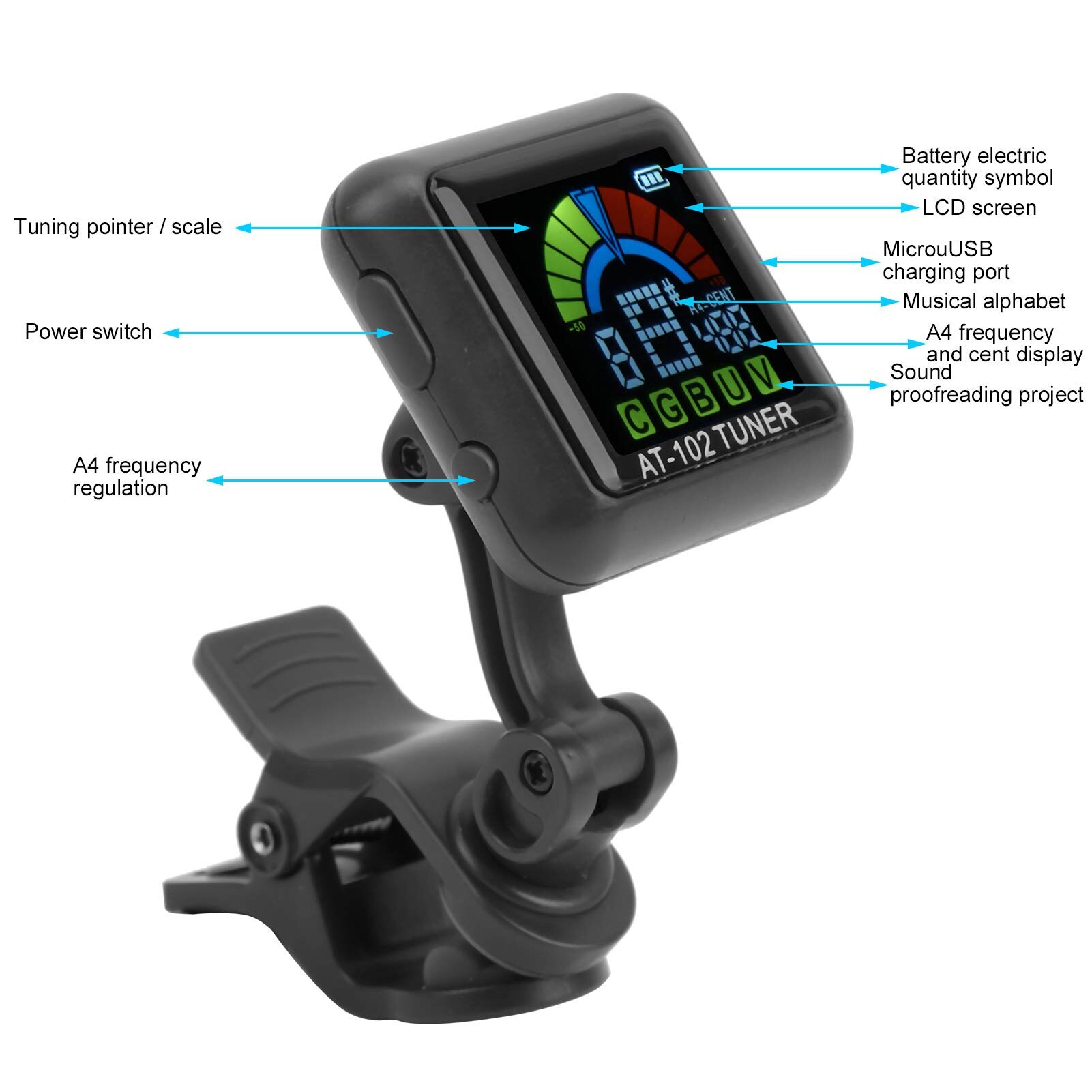 Aroma Guitar Tuner, Violin Tun - огляд і ціна Violin Musical Instrument