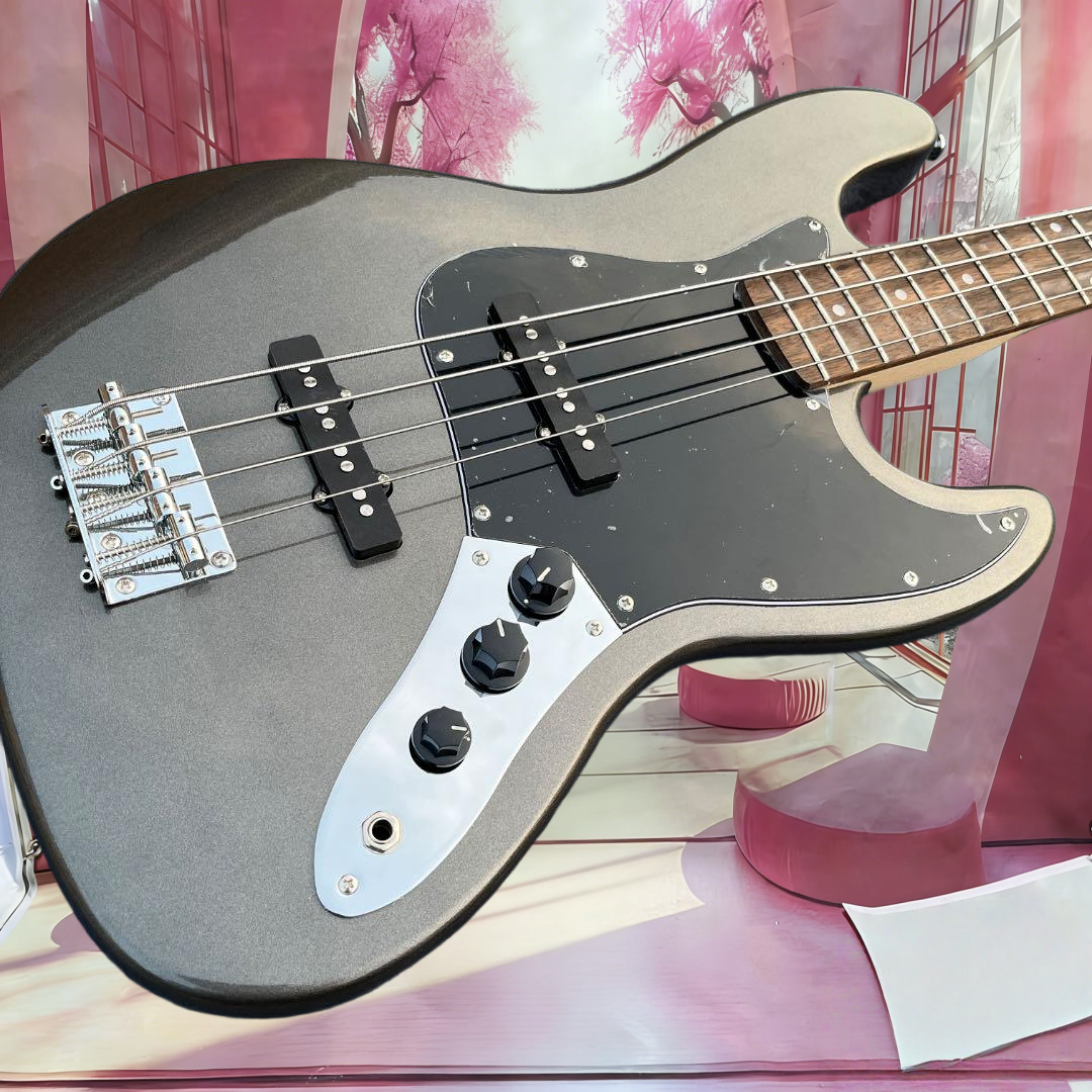 Free Shipping Gray Black Pickg - огляд і ціна Bass Guitar Fretless
