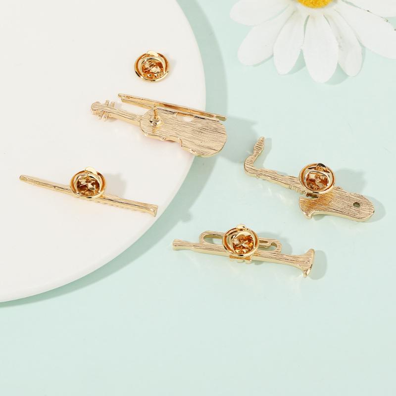 Violin Shaped Golden Pins1Pcs  - огляд і ціна Musical Instrument In Orchestra